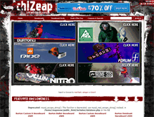 Tablet Screenshot of chizeapsnowboards.com